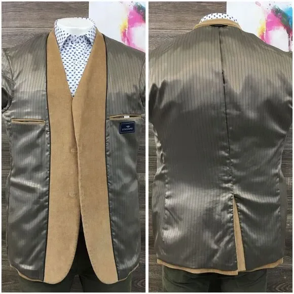 DOCKERS Mens Corduroy Blazer‎ Sport Coat Casual Jacket Size 42R Classic Suit